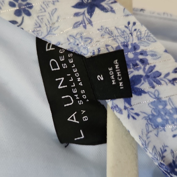 Laundry by Selli Segal blue maxi halter dress SZ 2 - Picture 6 of 10